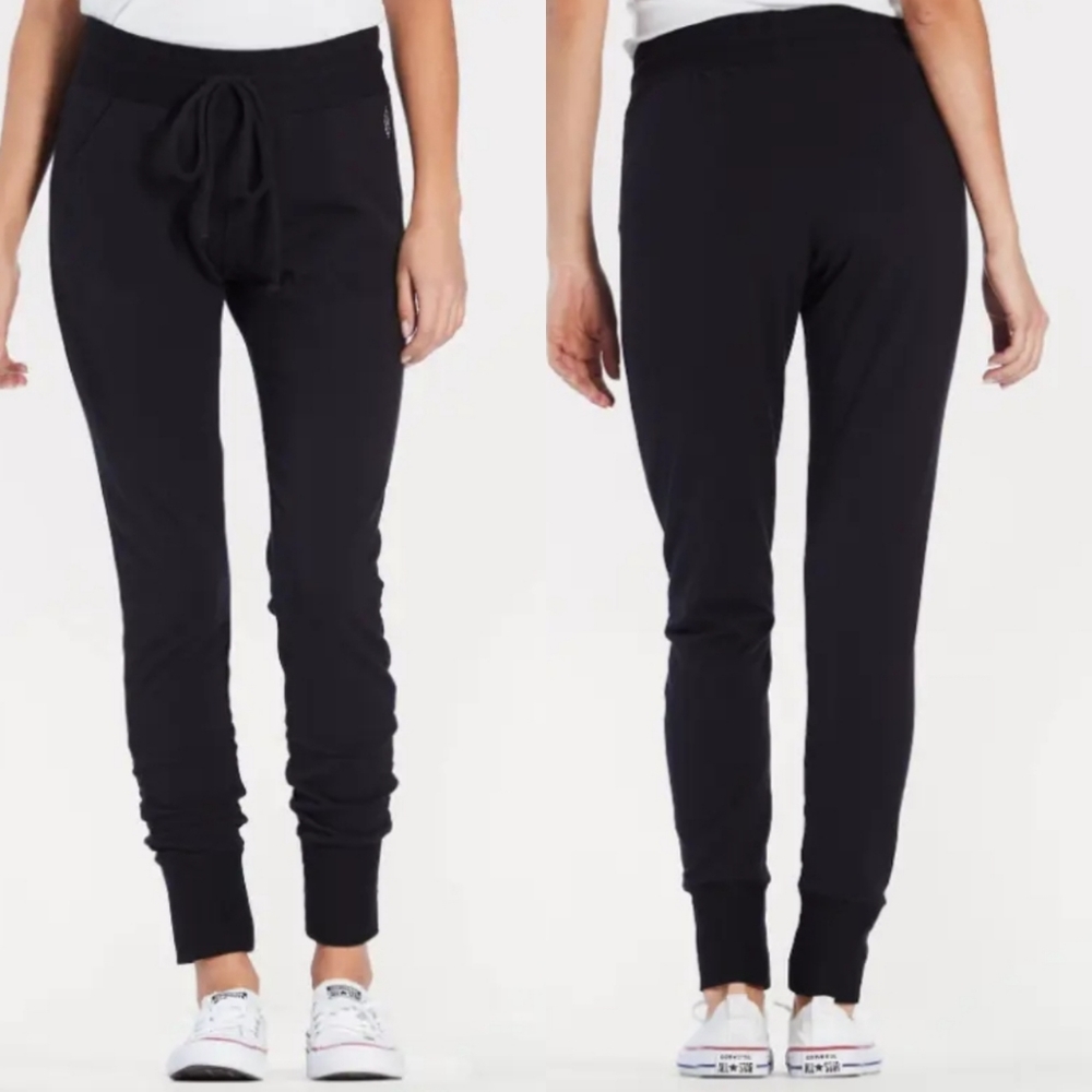 Free People Black Sunny Skinny Sweatpants Joggers Active Casual Lounge Stretch M